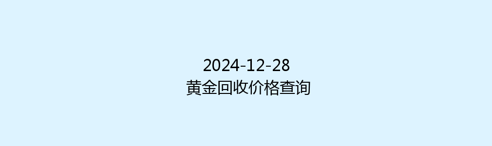 2024-12-28 黄金回收价格查询