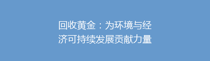 回收黄金：为环境与经济可持续发展贡献力量