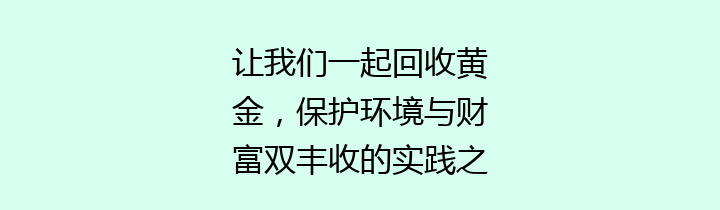 让我们一起回收黄金，保护环境与财富双丰收的实践之路