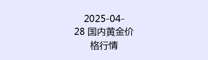 2025-04-28 国内黄金价格行情