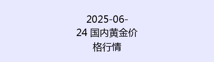 2025-06-24 国内黄金价格行情